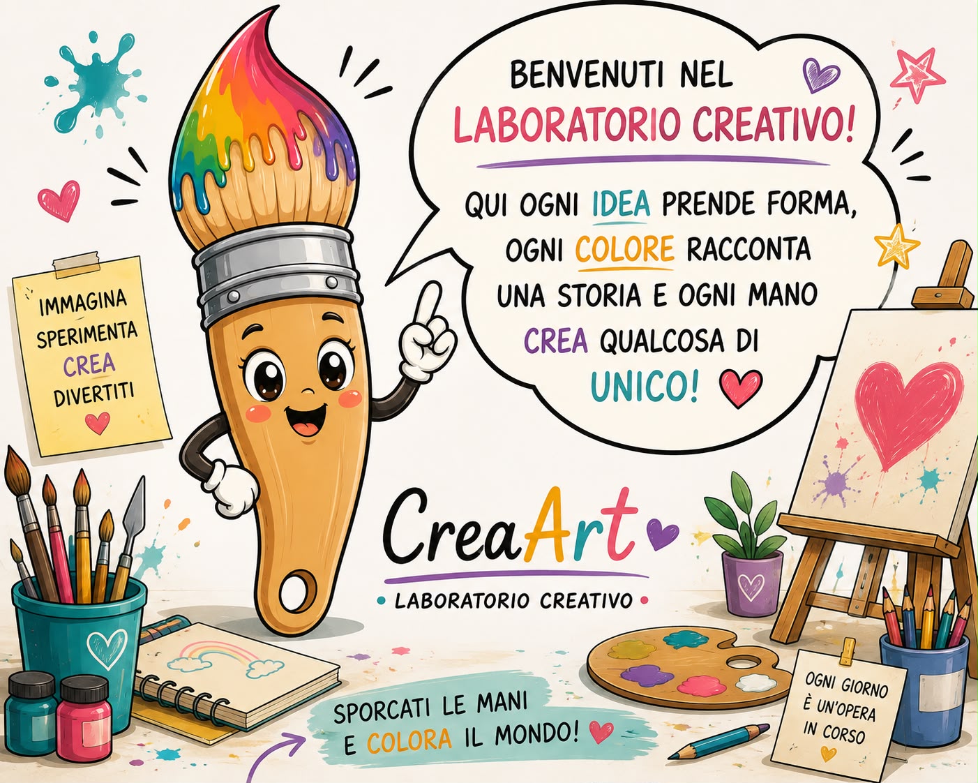 Benvenuti nel Laboratorio Creativo con Pennellino